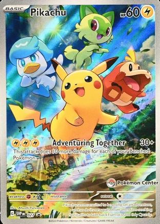 Pikachu (027) (Exclusivité Pokemon Center) [Écarlate et Violet : Promos Black Star] 