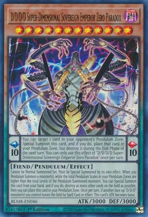 D/D/D/D Super-Dimensional Sovereign Emperor Zero Paradox (BLMR-EN046) - Battles of Legend: Monstrous Revenge 1st Edition