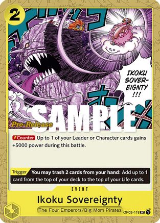 Ikoku Sovereignty (OP03-118) - Pillars of Strength Pre-Release Cards
