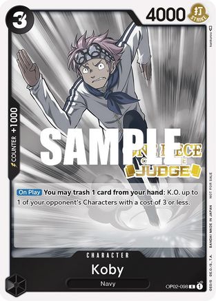 Koby (Judge) (OP02-098) - One Piece Promotion Cards