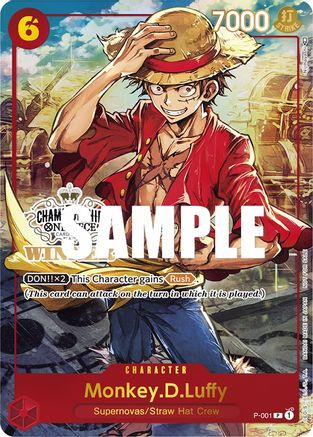 Monkey.D.Luffy (Carte Trophée du Championnat du Magasin) [Cartes de promotion One Piece] 