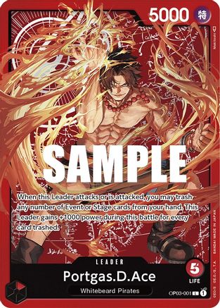 Portgas.D.Ace (Special Goods Set -Ace/Sabo/Luffy-) (OP03-001) - One Piece Promotion Cards