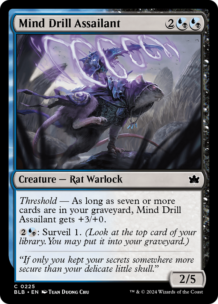 Mind Drill Assailant (BLB-225) - [Bloomburrow] Foil