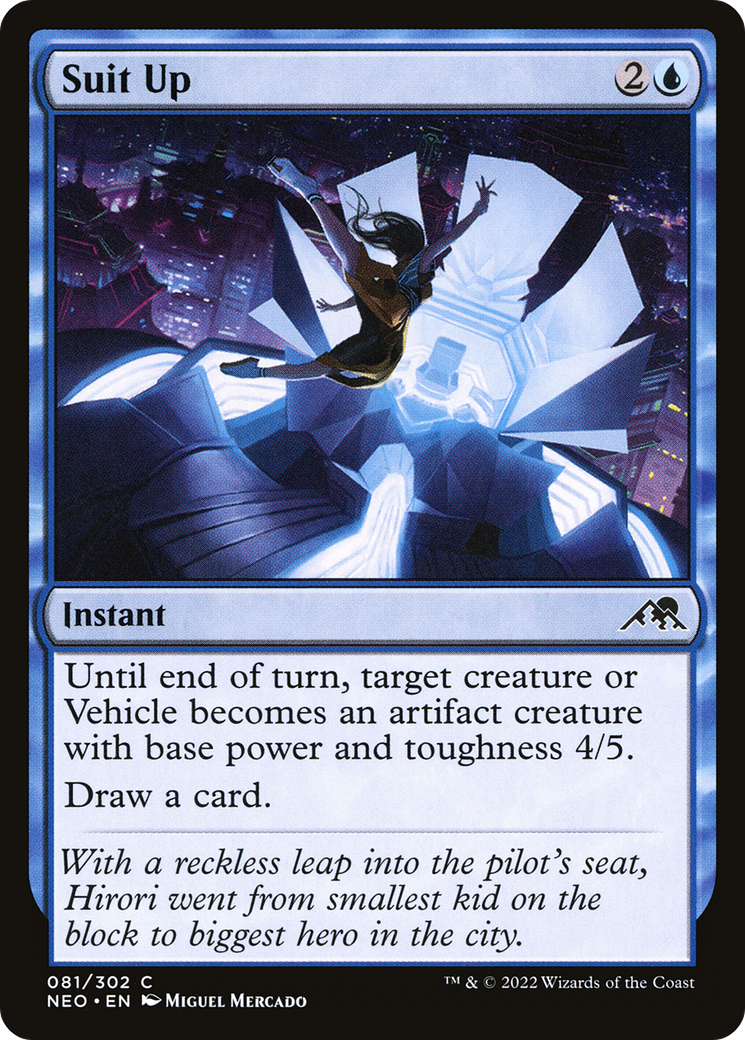 Suit Up (NEO-081) - [Kamigawa: Neon Dynasty] Foil