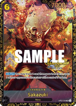 Sakazuki (Championship 2023) (OP02-099) - One Piece Promotion Cards