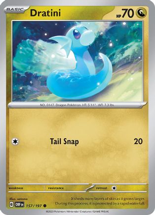 Dratini (157/197) [Écarlate et Violet : Flammes d'Obsidienne] 