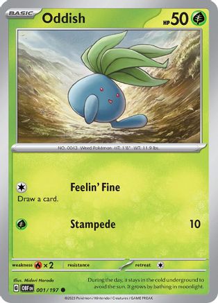 Oddish (001/197) [Écarlate et Violet : Flammes d'Obsidienne] 