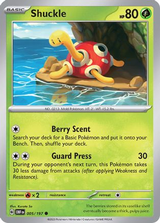 Shuckle (005/197) [Écarlate et Violet : Flammes d'Obsidienne] 