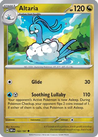 Altaria (160/197) [Écarlate et Violet : Flammes d'Obsidienne] 