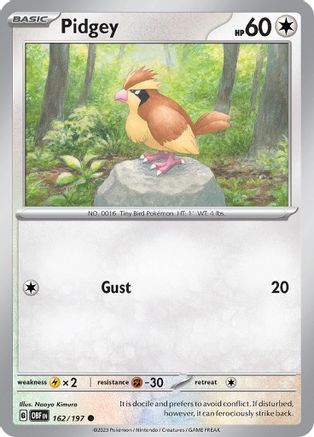 Pidgey (162/197) [Écarlate et Violet : Flammes d'Obsidienne] 