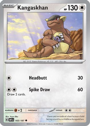 Kangaskhan (165/197) [Écarlate et Violet : Flammes d'Obsidienne] 