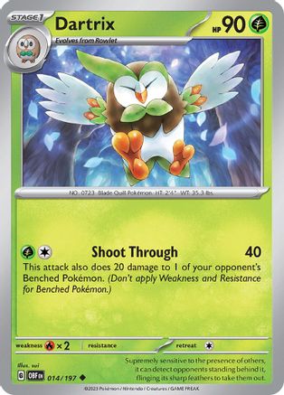 Dartrix (014/197) [Écarlate et Violet : Flammes d'Obsidienne] 