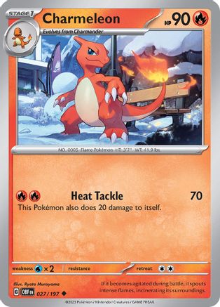 Charmeleon (027/197) [Écarlate et Violet : Flammes d'Obsidienne] 