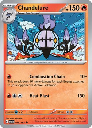 Chandelure (038/197) [Écarlate et Violet : Flammes d'Obsidienne] 