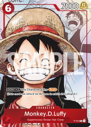 Monkey.D.Luffy (Alternate Art) (P-001) - One Piece Promotion Cards