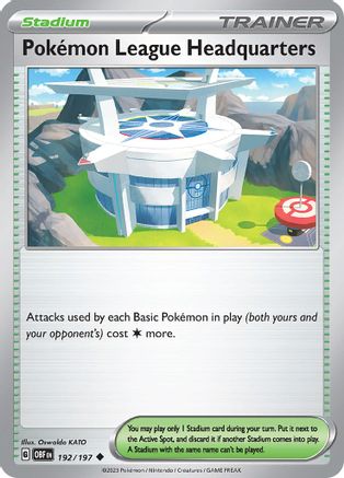 Pokemon League Headquarters 192 - [SV03 Obsidian Flames]