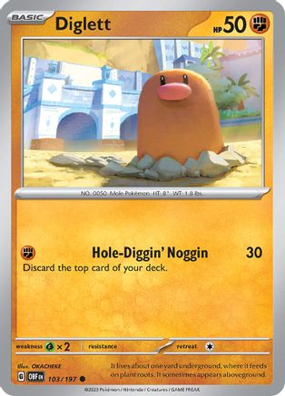 Diglett (103/197) [Écarlate et Violet : Flammes d'Obsidienne] 