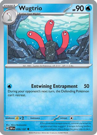 Wugtrio (059/197) [Écarlate et Violet : Flammes d'Obsidienne] 