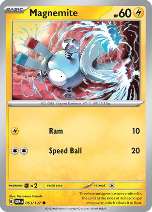 Magnemite 63 - [SV03 Obsidian Flames]