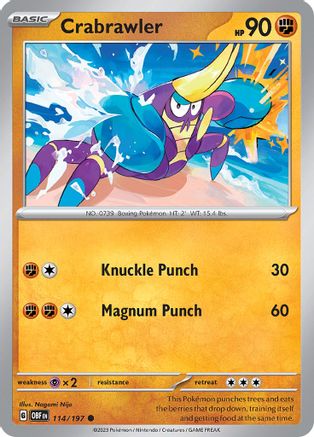 Crabrawler 114 - [SV03 Obsidian Flames]