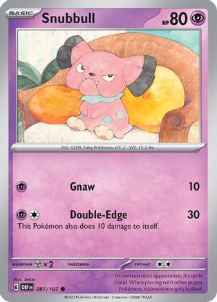 Snubbull (087/197) [Écarlate et Violet : Flammes d'Obsidienne] 