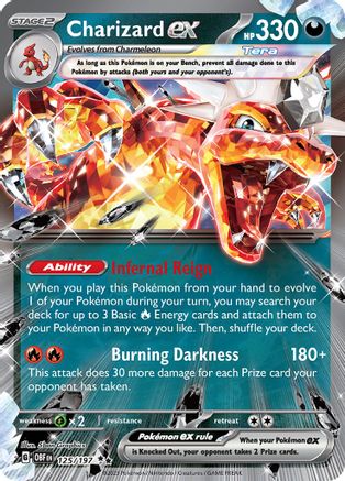 Charizard ex (125/197) [Écarlate et Violet : Flammes d'Obsidienne] 