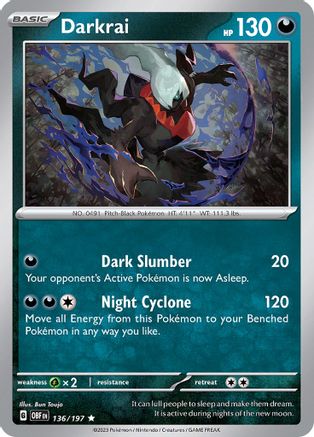 Darkrai (136/197) [Écarlate et Violet : Flammes d'Obsidienne] 