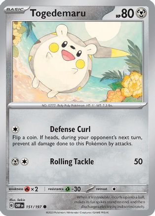 Togedemaru (151/197) [Écarlate et Violet : Flammes d'Obsidienne] 