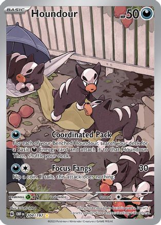 Houndour (204/197) [Écarlate et Violet : Flammes d'Obsidienne] 