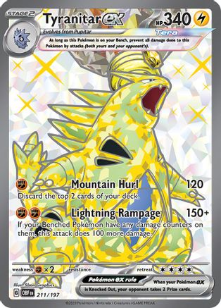 Tyranitar ex (211/197) [Écarlate et Violet : Flammes d'obsidienne] 