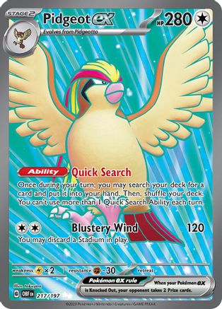 Pidgeot ex (217/197) [Écarlate et Violet : Flammes d'Obsidienne] 