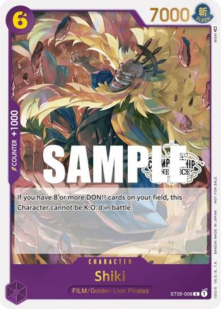 Shiki (Store Championship Participation Pack Vol. 2) (ST05-008) - One Piece Promotion Cards