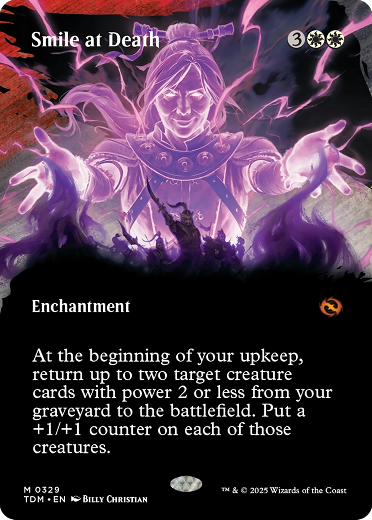 Smile at Death (Borderless) (TDM-329) - [Tarkir: Dragonstorm]: (Showcase, enchantment) (Borderless)
