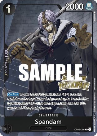 Spandam (Online Regional 2023) [Participant] (OP03-086) - One Piece Promotion Cards