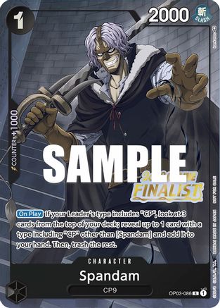 Spandam (Online Regional 2023) [Finalist] (OP03-086) - One Piece Promotion Cards