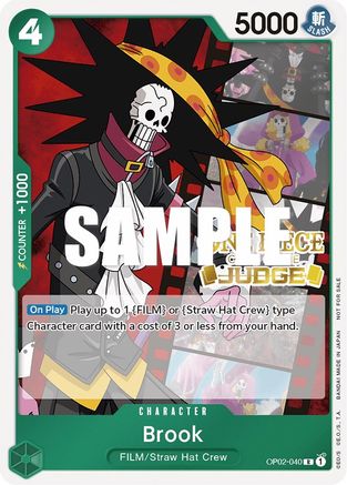 Brook (Judge Pack Vol. 2) (OP02-040) - One Piece Promotion Cards