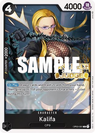 Kalifa (Judge Pack Vol. 2) (OP03-081) - One Piece Promotion Cards