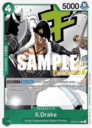 X.Drake (Judge Pack Vol. 2) (ST02-014) - One Piece Promotion Cards