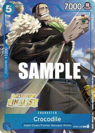 Crocodile (Offline Regional 2023) [Finalist] (OP02-053) - One Piece Promotion Cards
