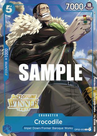 Crocodile (Offline Regional 2023) [Winner] (OP02-053) - One Piece Promotion Cards
