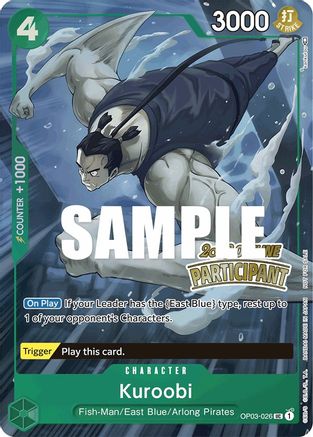 Kuroobi (Offline Regional 2023) [Participant] (OP03-026) - One Piece Promotion Cards
