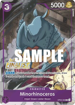 Minorhinoceros (Offline Regional 2023) [Finalist] (OP03-069) - One Piece Promotion Cards