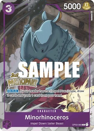 Minorhinoceros (Offline Regional 2023) [Participant] (OP03-069) - One Piece Promotion Cards
