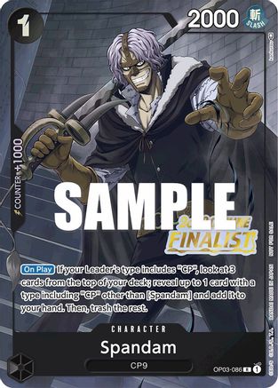 Spandam (Offline Regional 2023) [Finalist] (OP03-086) - One Piece Promotion Cards