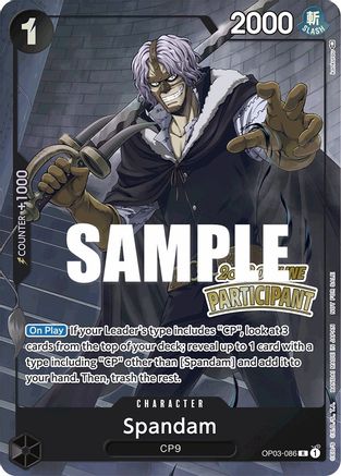 Spandam (Offline Regional 2023) [Participant] (OP03-086) - One Piece Promotion Cards