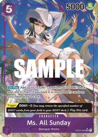 Ms. All Sunday (Alternate Art) (OP04-064) - Kingdoms of Intrigue