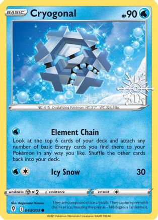 Cryogonal (043/203) (Calendrier des fêtes) [Épée et Bouclier : Ciels en évolution] 
