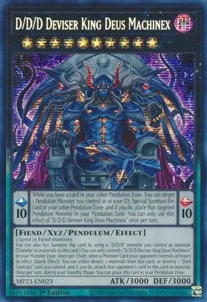 D/D/D Deviser King Deus Machinex [MP23-EN023] Prismatique Secret Rare 