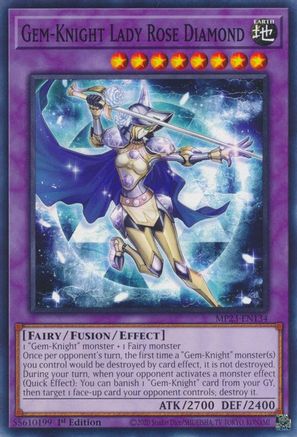 Gem-Knight Lady Rose Diamond (MP23-EN134) - 25th Anniversary Tin: Dueling Heroes Mega Pack 1st Edition