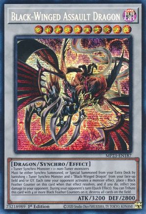 Black-Winged Assault Dragon (MP23-EN187) - 25th Anniversary Tin: Dueling Heroes Mega Pack 1st Edition